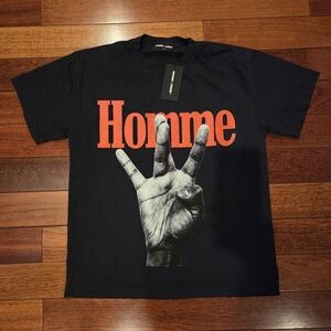 BNWT HOMME +FEMME Twisted Fingers/Westside Hand Sign Black- Mens Small Oversized